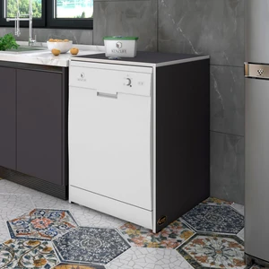 Kenzlife bulaşık&çamaşır&kurutma makinesi dolabı berfu gri 90*70*60 banyo ofis