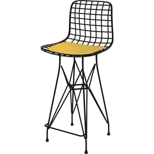 Knsz orta boy tel bar sandalyesi 1 li mağrur syhsrı 65 cm oturma yüksekliği mutfak bahçe cafe ofis