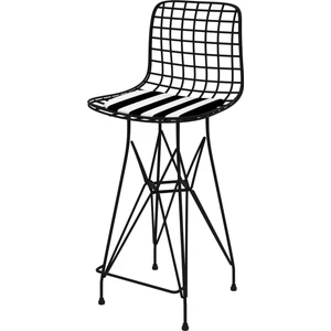 Knsz orta boy tel bar sandalyesi 1 li mağrur syhtuan 65 cm oturma yüksekliği mutfak bahçe cafe ofis