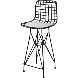 Knsz orta boy tel bar sandalyesi 1 li mağrur syhbyz 65 cm oturma yüksekliği mutfak bahçe cafe ofis