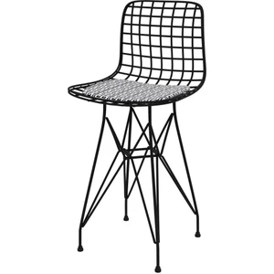 Knsz ufak boy tel bar sandalyesi 1 li uslu syhtalen 55 cm oturma yüksekliği mutfak bahçe cafe ofis