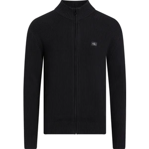 Calvın Kleın Woven Label Zıp Through Sweater Kazak