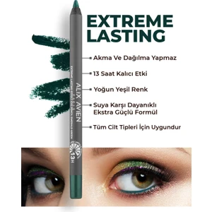 Alix Avien Suya Dayanıklı Yeşil Göz Kalemi - - Extreme Lasting Effect Eye Pencil Emerald Green