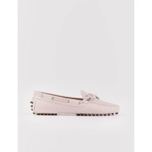 Hakiki Deri Pudra Kadın Loafer