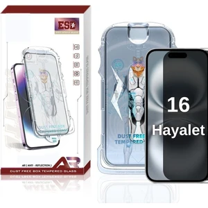 Paladyum Case iPhone 16 Uyumlu Hayalet Ekran Koruyucu Anti Statik Kolay Uygulama Aparatlı