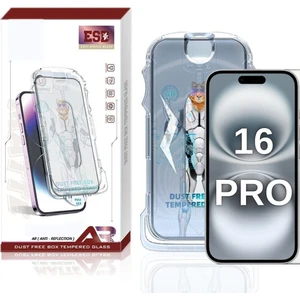 Paladyum Case iPhone 16 Pro Uyumlu Ekran Koruyucu Anti Statik Kolay Uygulama Aparatlı