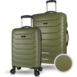My Valice Solid Pp Polipropilen Kırılmaz Kabin ve Büyük Boy Haki 2'li Valiz Seti