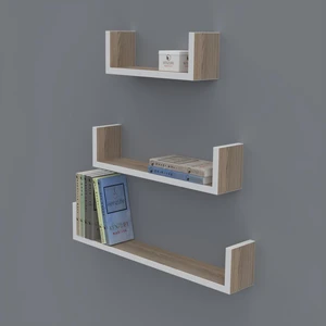 Kenzlife kitaplık müjgan 012*060-045-030*20 crd duvar rafı