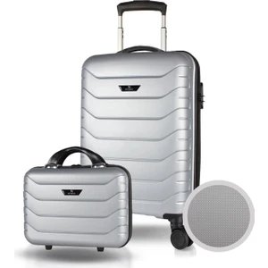 My Valice Solid Pp Polipropilen Kırılmaz Makyaj ve Kabin Boy Gümüş Gri 2'li Valiz Seti