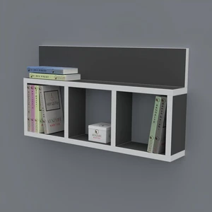 Kenzlife kitaplık hayal 030*060*20 gri duvar rafı