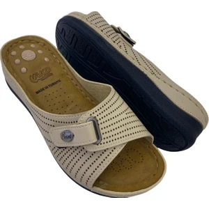 Akd Ayakkabıcılık Kadın Ortopedik Konfor Modeli Günlük Şık Terlik Anatomik Tabanlı Rahat Dışarı & Ev Terliği