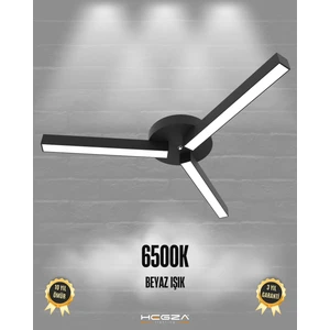 Hegza Lighting Admira (Siyah Kasa, Beyaz Işık)  Ledli Modern Plafonyer LED Avize Salon Mutfak Oturma Odası Antre Hol