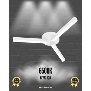 Hegza Lighting Admira (Beyaz Kasa, Beyaz Işık) Ledli Modern Plafonyer LED Avize, Salon, Mutfak, Oturma Odası, Antre, Hol