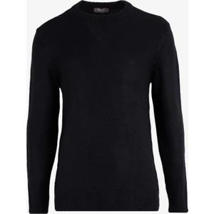 People By Fabrika Bisiklet Yaka Basic Düz Siyah Erkek Kazak PBF4WM-KZK 5047