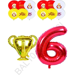 Bal10 Dünyası Galatasaray Sarı Kırmızı Doğum Günü Konsepti Yaş 6