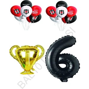 Bal10 Dünyası Beşiktaş Siyah Beyaz Doğum Günü Konsepti Yaş 6