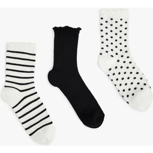 Puantiyeli 3'Lü Soket Çorap Seti