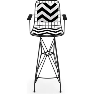 Knsz kafes tel bar sandalyesi 1 li zengin syhaldo kolçaklı sırt minderli 75 cm oturma yüksekliği ofis cafe bahçe mutfak