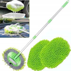 Çok Fonksiyonlu Teleskobik Saplı Mikrofiber Sihirli Araba Temizlik Mopu 1 Yedek Mop Başlığı Hediye