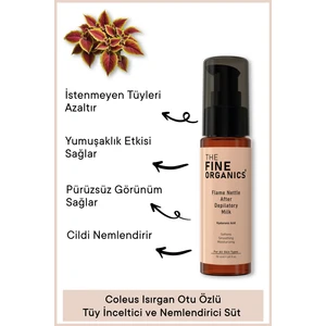 The Fine Organics 50 ml Isırgan Otu Özlü Nemlendirici Bakım Sütü - Epilasyon Sonrası Cilt İçin Besleyici ve Yatıştırıcı, 1 Adet