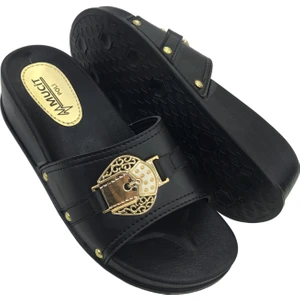 Akd Ayakkabıcılık Kadın Ortopedik Konfor Modeli Günlük Şık Terlik Anatomik Tabanlı Kemerli Rahat Dışarı & Ev Terliğ