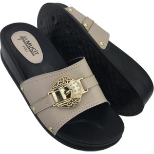 Akd Ayakkabıcılık Kadın Ortopedik Konfor Modeli Günlük Şık Terlik Anatomik Tabanlı Kemerli Rahat Dışarı & Ev Terliğ