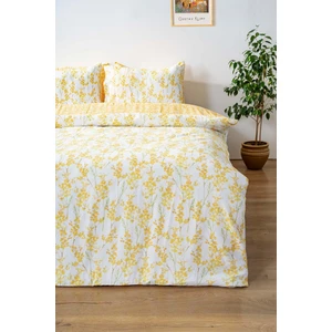 Riva İstanbul Lorisa Sarı Çift Kişilik Nevresim Takımı Pamuklu