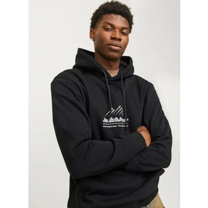 Jack & Jones Kapüşon Yaka Siyah Erkek Sweatshırt 12266908_JCOLIMA Logo Sweat Hood Bf