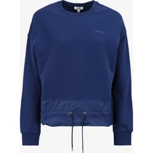 Bisiklet Yaka Düz Lacivert Kadın Sweatshırt C4WL-SWT4806