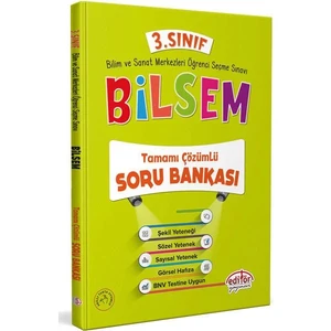 Editör Yayınları 3. Sınıf BİLSEM Tamamı Çözümlü Soru Bankası