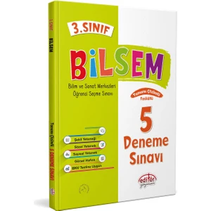 Editör Yayınları 3. Sınıf BİLSEM Çözümlü 5 Deneme Sınavı