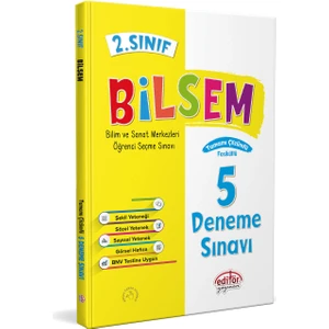 Editör Yayınları 2. Sınıf BİLSEM 5 Çözümlü Deneme Sınavı