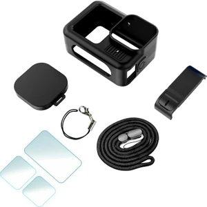 Gopro Hero 13 , 12 , 11 , 10 Aksesuar Seti (Silikon Kılıf , Lens Kapağı , Bilek Kayışı , Yan Kapak , Ekran Koruyucu Seti)