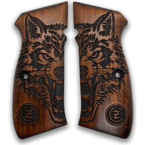 Zib Grips Silah Kabzası - Cz 75, Canik 55, S120, L120 ile Uyumlu - Koyu Kahverengi Renk - CZ75CV008