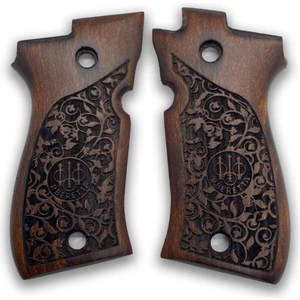 Zib Grips Silah Kabzası - Beretta F81/F84, Fatih 13 ile Uyumlu - Koyu Kahverengi Renk - BRTF81CV003