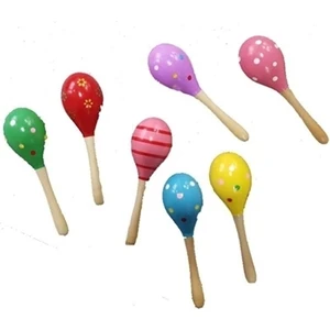 Yeliz 1974-3 Ahşap Renkli Marakas - Tekli