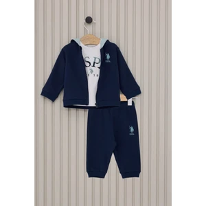 U.S. Polo Assn. Lacivert Erkek Bebek 3'lü Takım