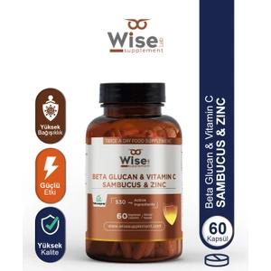Beta Glukan & Vitamin C & Karamürver & Çinko 530mg 60 Bitkisel Kapsül
