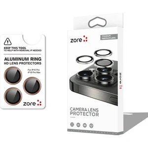 - Apple iPhone 16 Pro Max - Kamera Lens Koruyucu Parmak İzi Bırakmayan Anti-Reflective Premium Safir Kamera Lens Koruyucu - CL-12 - Çöl Titanyum - T33364