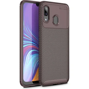 Samsung Galaxy A40 Karbon Görünüm Negro Silikon Kılıf