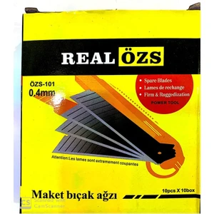 Real Özs Maket Bıçak Yedeği  0.4 mm Kalınlık x 18MM 100'lü