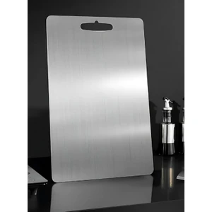 EryaHome Üst Kalite Paslanmaz Çelik Metal Kesme Tahtası Antibakteriyel Kesme Tahtası 4 Farklı Ölçü Seçeneği