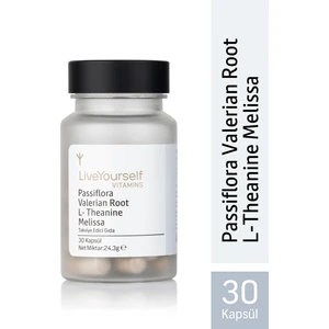 Live Yourself Passiflora Valerian Root L-Theanine Melissa 30 Kapsül