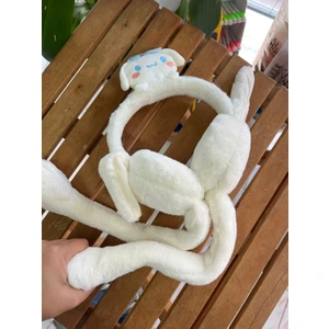 Kulakları Hareket Eden Sesli Peluş Cinnamoroll Kuromi Peluş Kulaklık Taç