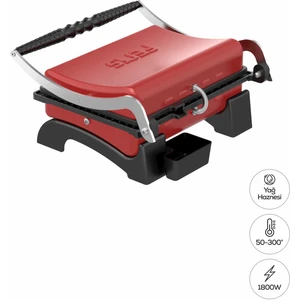 Döküm Tost Makinesi Kırmızı
