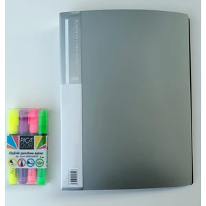 421 Fosforlu Kalem 4 Canlı + Kartvizit Albüm 480 Li ( Ofis Kırtasiye Seti )