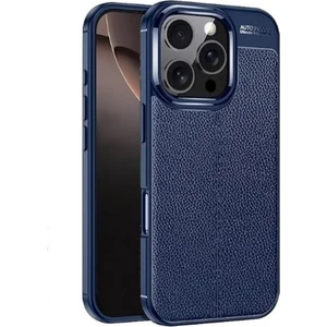 iPhone 16 Pro Kılıf Niss Deri Desen Silikon + Ekran Koruyucu