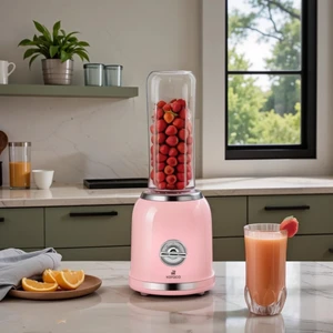 Retro Personal Kişisel Smoothie Blender Pink