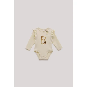 Kız Bebek Ekru Body