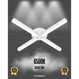 Hegza Lighting Molino (Beyaz Kasa, Beyaz Işık)  Ledli Modern Plafonyer LED Avize Salon Mutfak Oturma Odası Antre Hol